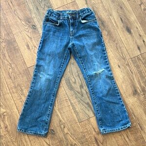 Girls children’s Place Straight Fit Denim Jeans -distressed blue